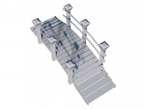 wooden garden bridge 3D-Modell