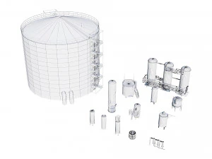 oil refinery asset pack 3D Model