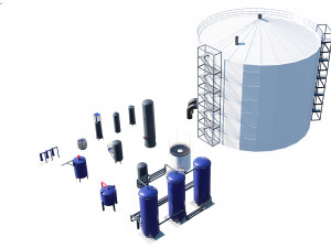 oil refinery asset pack 3D Модель