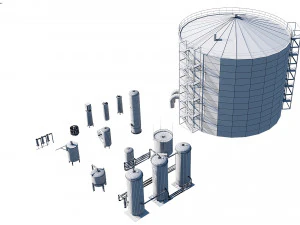 oil refinery asset pack 3D Model