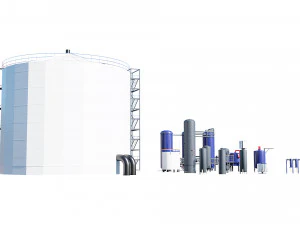 oil refinery asset pack 3D Model