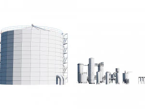 oil refinery asset pack 3D Model