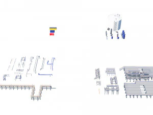 oil refinery asset pack 3D Model