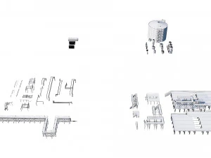oil refinery asset pack 3D Model