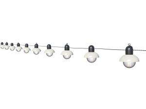 string lights edison lamps 3D Model