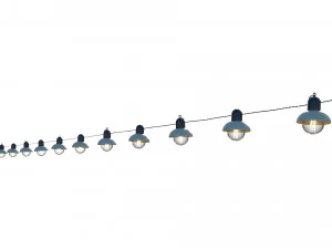 string lights edison lamps 3D Model