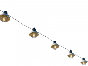 string lights edison lamps 3D Model