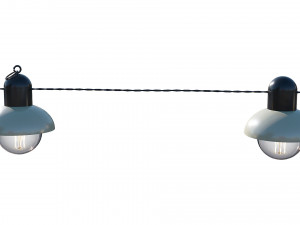 string lights edison lamps 3D Model