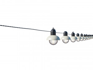 string lights edison lamps 3D Model