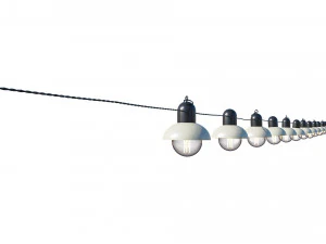 string lights edison lamps 3D Model