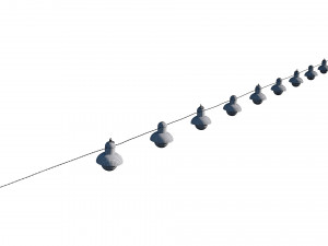 string lights edison lamps 3D Model