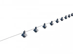 string lights edison lamps 3D Model