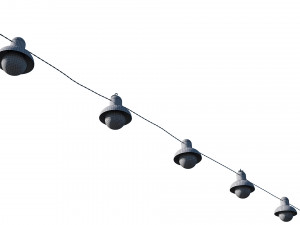 string lights edison lamps 3D Model