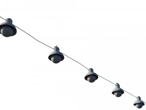 string lights edison lamps 3D Model