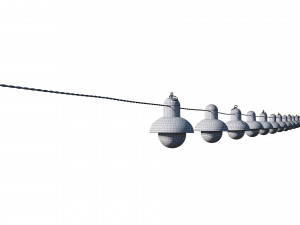 string lights edison lamps 3D Model