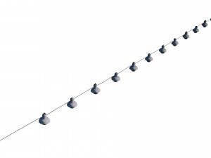 string lights edison lamps 3D Model