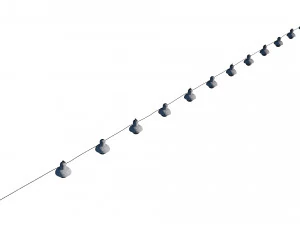 string lights edison lamps 3D Model