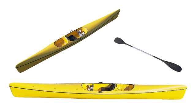 kayak 3D Model .c4d .max .obj .3ds .fbx .stl .blend 