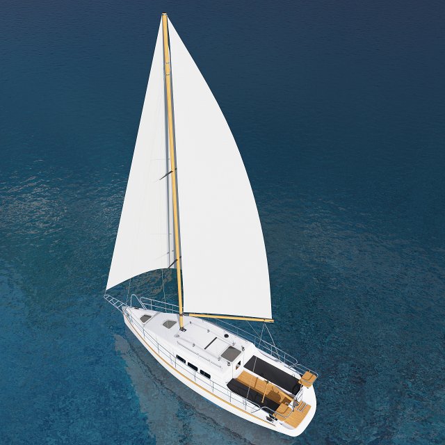 sailing yacht 3D Model .c4d .max .obj .3ds .fbx .stl .blend 