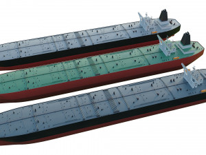 oil tanker ships collection 3D Model