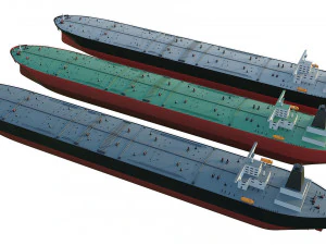 oil tanker ships collection 3D Model