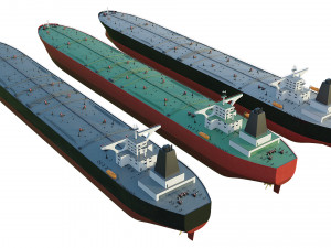 oil tanker ships collection 3D Model