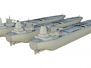 oil tanker ships collection 3D Model