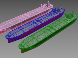 oil tanker ships collection 3D Model