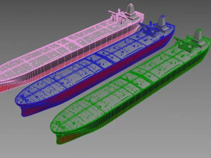 oil tanker ships collection 3D Model