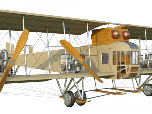 wwi bomber aircraft sikorsky ilya muromets 3D Model
