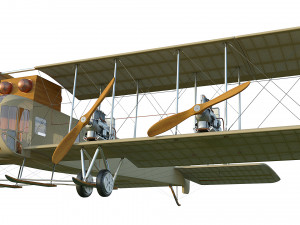 wwi bomber aircraft sikorsky ilya muromets 3D Model