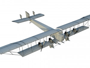 wwi bomber aircraft sikorsky ilya muromets 3D Model