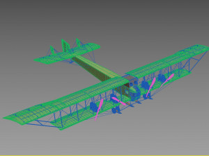 wwi bomber aircraft sikorsky ilya muromets 3D Model