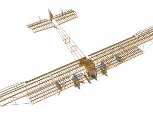 wwi bomber aircraft sikorsky ilya muromets 3D Model