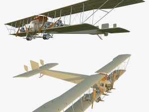 wwi bomber aircraft sikorsky ilya muromets 3D Model
