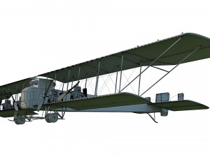 wwi bomber aircraft sikorsky ilya muromets 3D Model