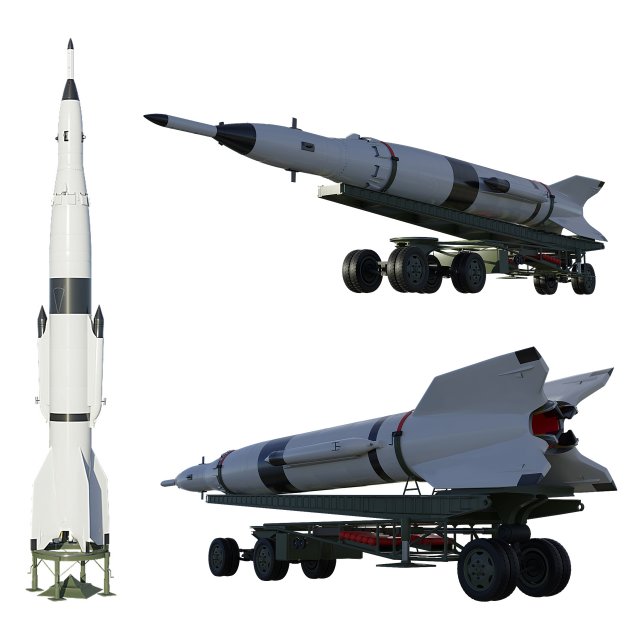 r-2a scientifical rocket Modelo 3D .c4d .max .obj .3ds .fbx .stl .blend 