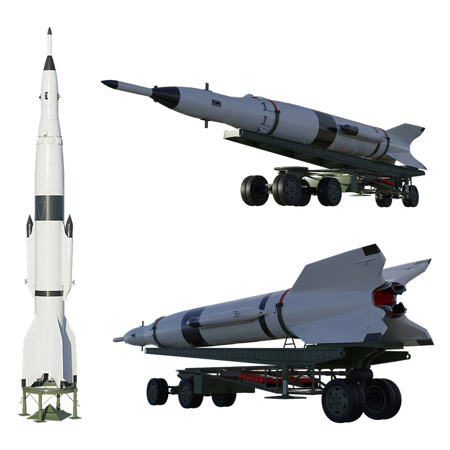 r-2a scientifical rocket 3D Model .c4d .max .obj .3ds .fbx .stl .blend 