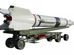 r-2a scientifical rocket 3D Model