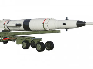 r-2a scientifical rocket 3D Model