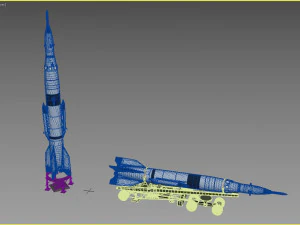 r-2a scientifical rocket 3D Model