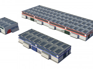 industrial buildings model pack 3D मॉडल