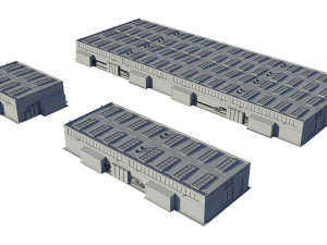 industrial buildings model pack 3D मॉडल