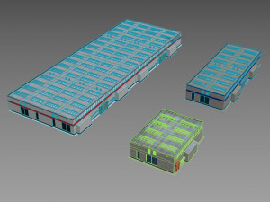 industrial buildings model pack 3D मॉडल