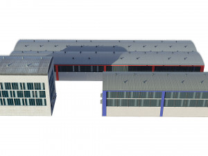 industrial buildings model pack 3D Model