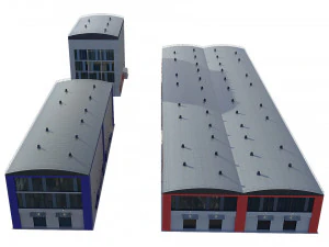 industrial buildings model pack 3D Model