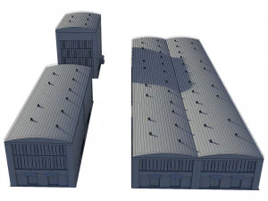 industrial buildings model pack 3D Model