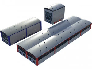 industrial buildings model pack 3D Model