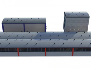 industrial buildings model pack 3D Model