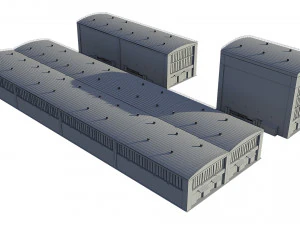 industrial buildings model pack 3D Model